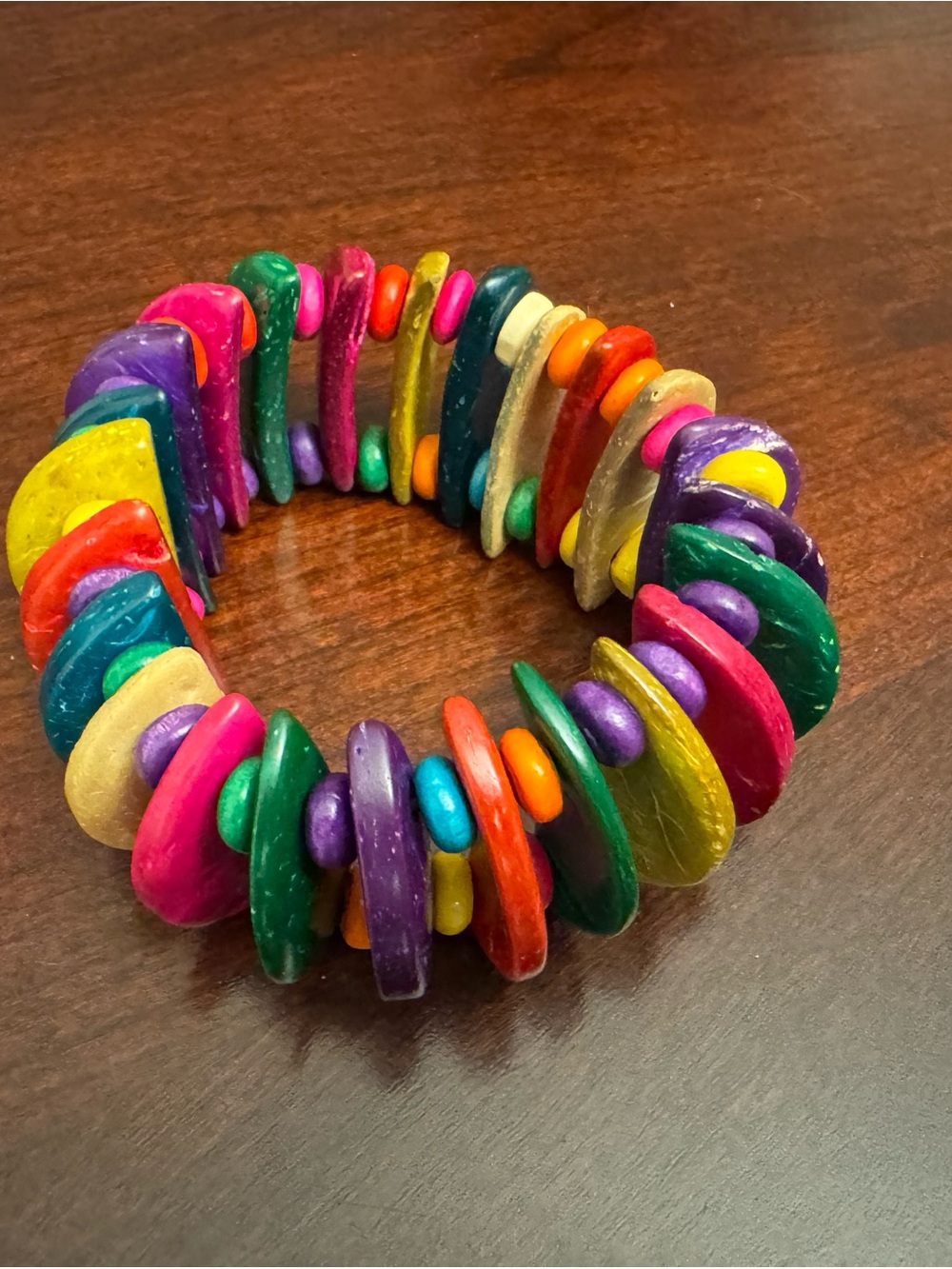Colorful Multicolor Beaded Stretch Bracelet